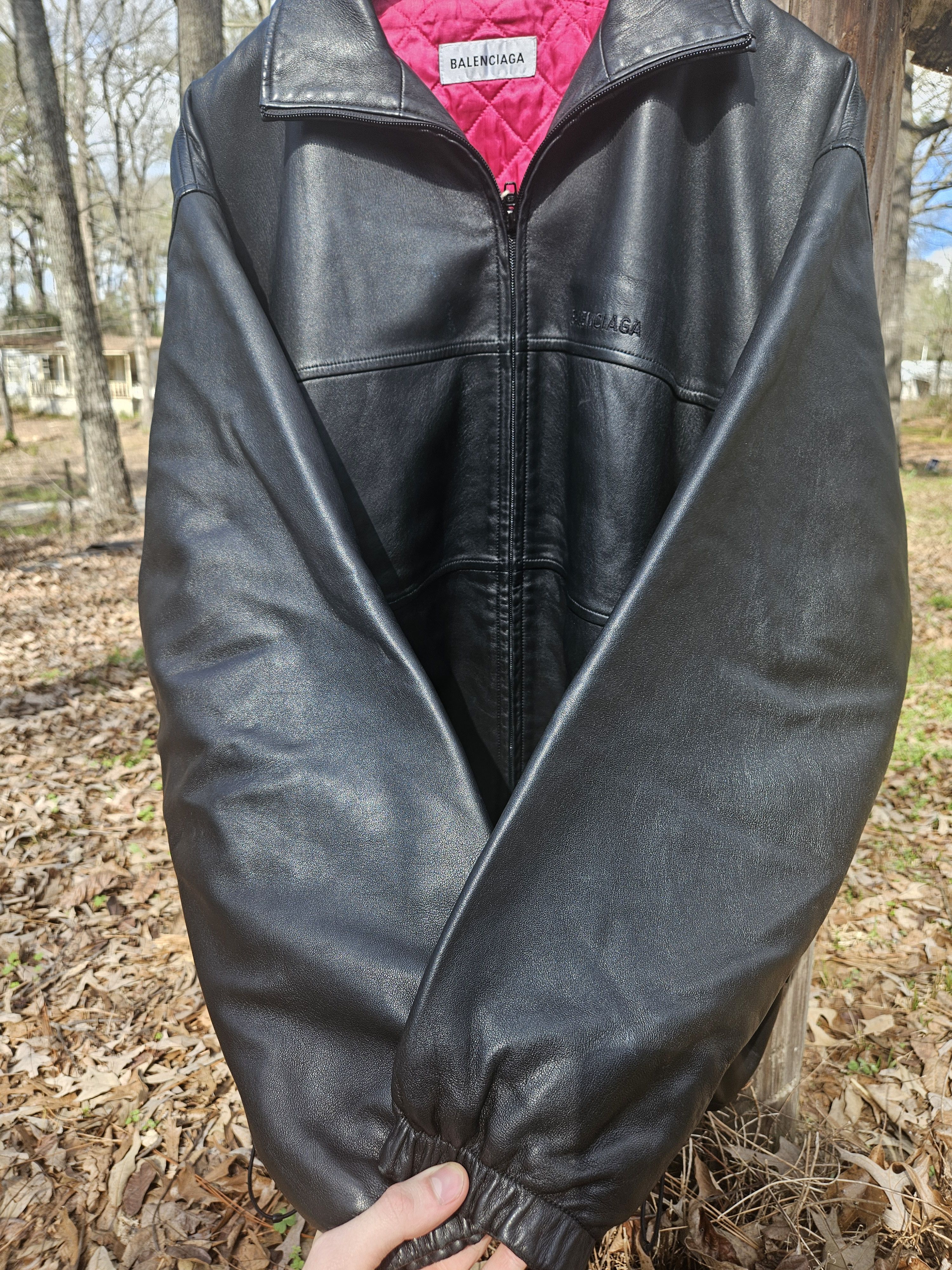 Balenciaga Balenciaga Lamb Leather Red Quilted Zip Up Jacket Size US M / EU 48-50 / 2 - 4 Thumbnail