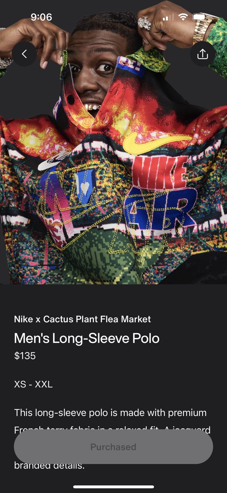Cactus Plant Flea Market × Nike CPFM Nike Longsleeve Polo