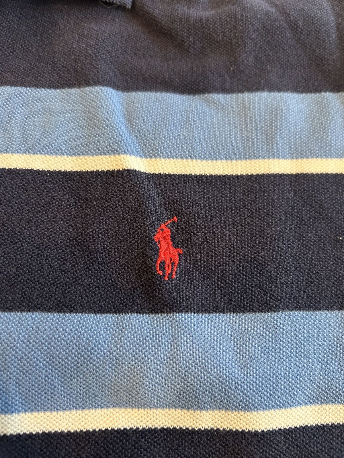 Polo Ralph Lauren Y2K Two Tone Blue Polo Size US L / EU 52-54 / 3 - 4 Thumbnail