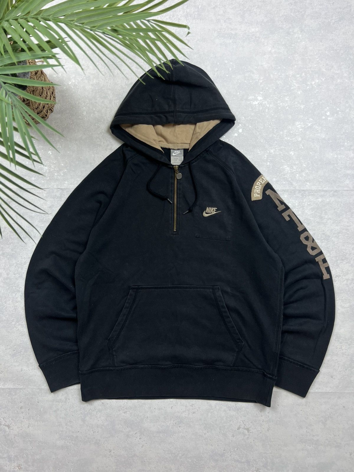 Nike 90s Nike Retro Logo 1/4 Zip Vintage Y2K Oversized Hoodie Size US L / EU 52-54 / 3 - 1 Thumbnail