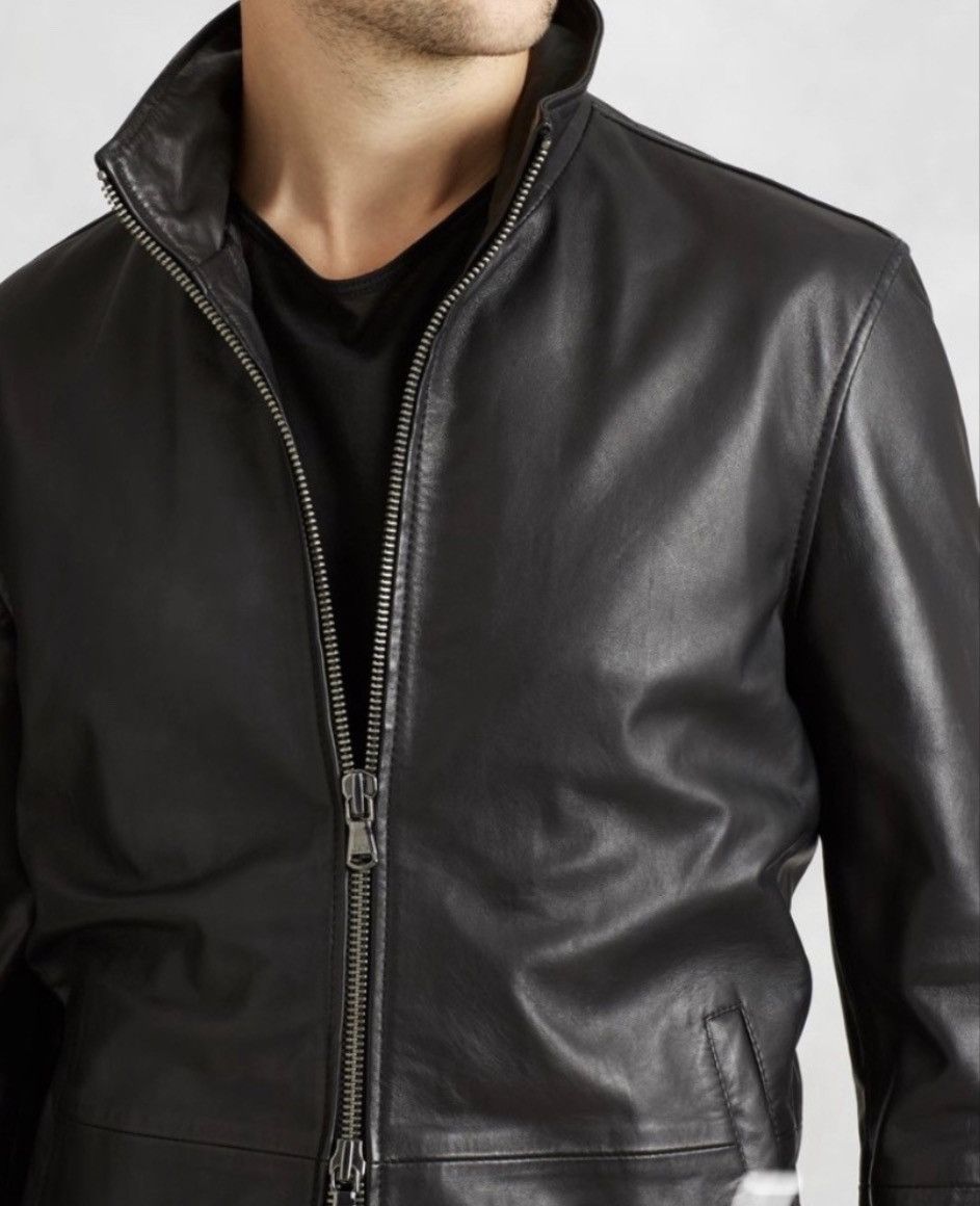 John Varvatos Slim Fit Leather Jacket. Medium. Size US M / EU 48-50 / 2 - 3 Thumbnail