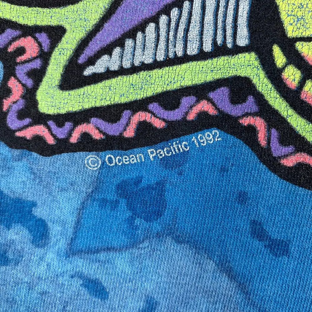 Ocean Pacific VINTAGE 90's OCEAN PACIFIC BLUE TYE DYED SURF TEE Size US XL / EU 56 / 4 - 5 Thumbnail