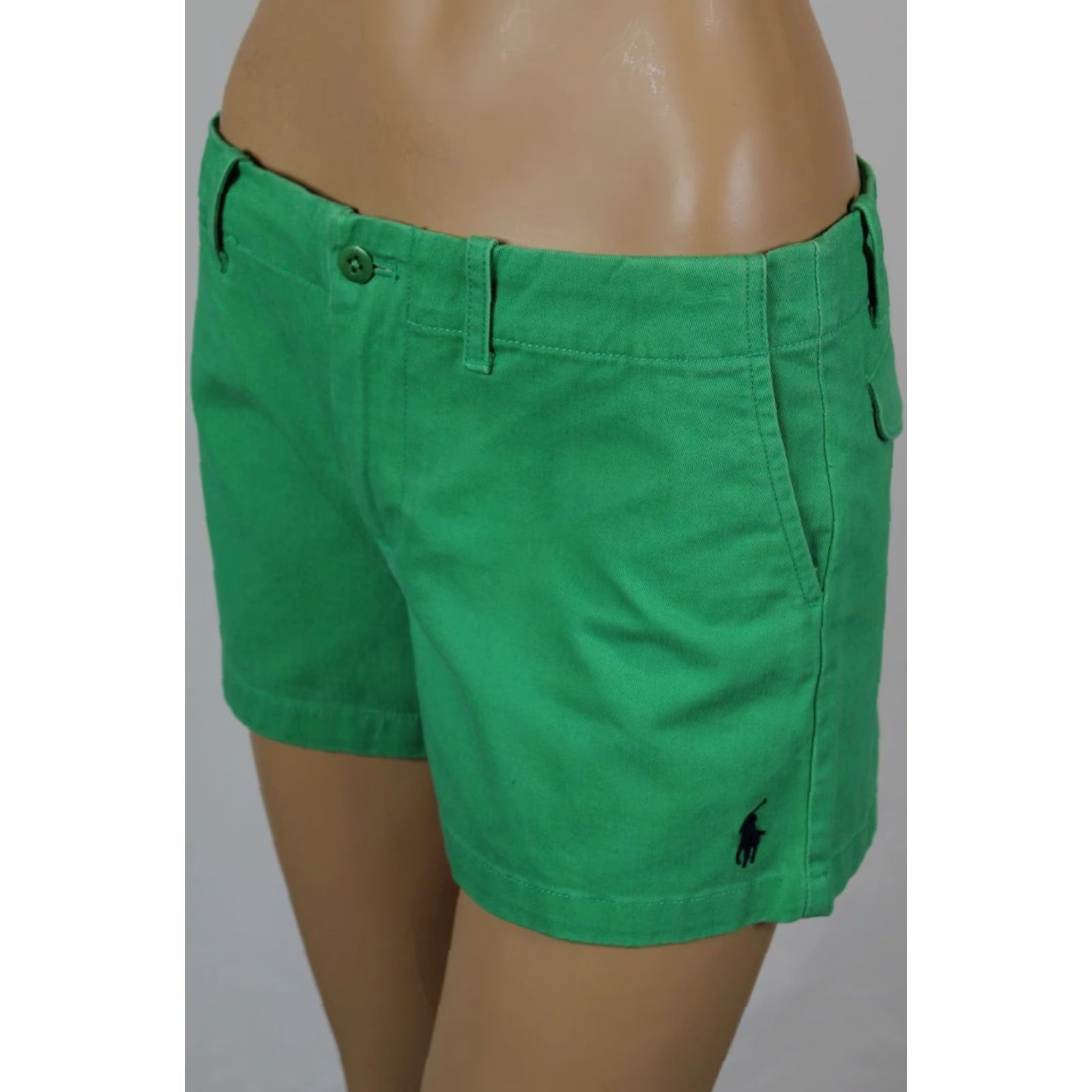 Ralph Lauren Ralph Lauren Sport Green Shorts Navy Blue Pony Logo NWT Womens 2 Regular 100% Cotton Size 26" / US 2 / IT 38 - 2 Thumbnail