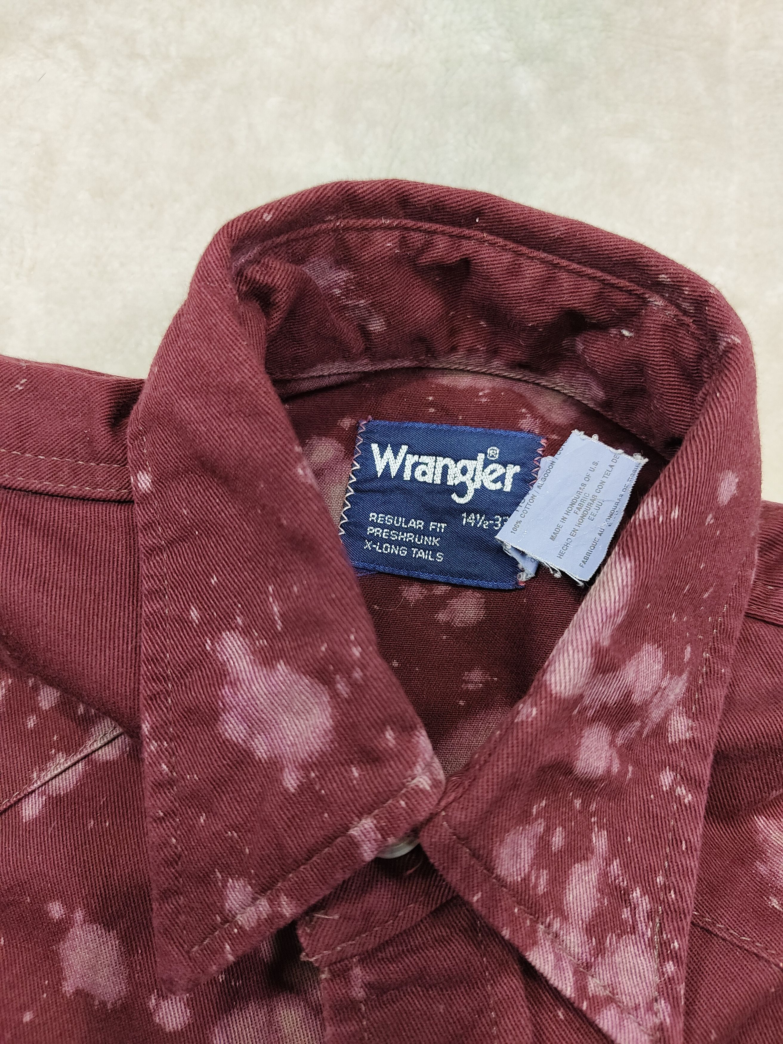 Wrangler 2000s Wrangler- Western Bleach Acid Wash Fabric Shirt Size US M / EU 48-50 / 2 - 6 Thumbnail