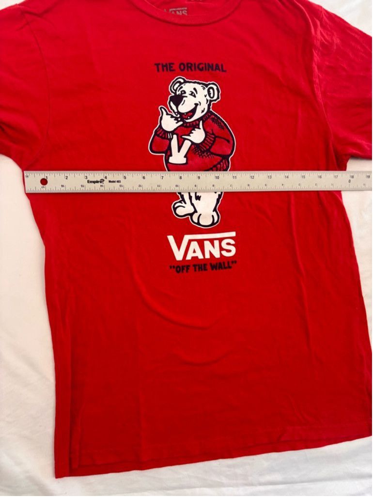 Vans Boys Vans T-shirt XL Red Bear Graphic Tee Size US XL / EU 56 / 4 - 2 Thumbnail