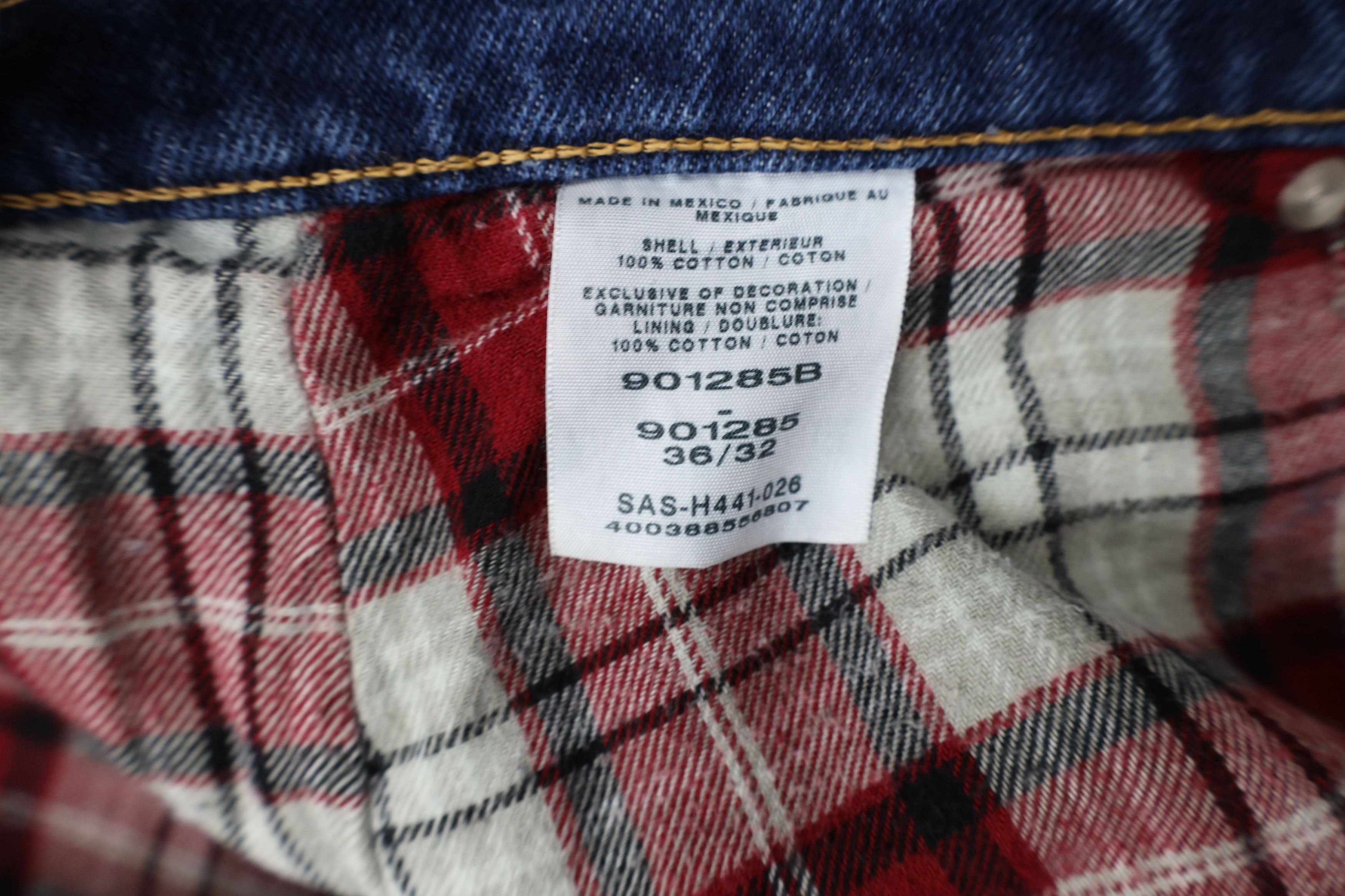Cabelas × Vintage Vintage Cabelas Flannel Lined Straight Leg Denim Jeans Blue Size US 36 / EU 52 - 9 Thumbnail