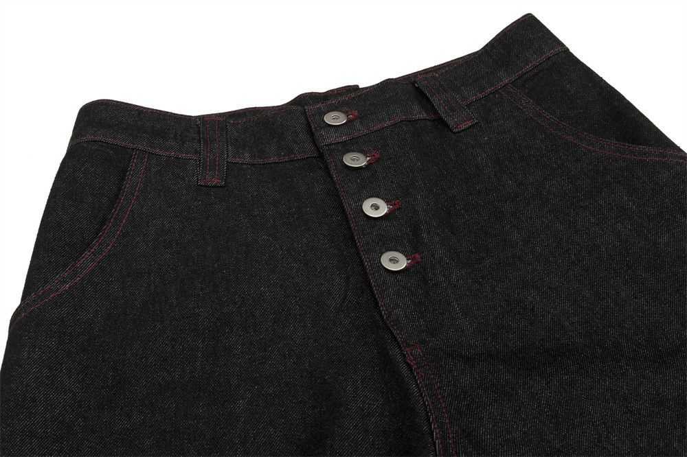 Japanese Brand × Jean American high street button loose wide-leg scimitar jeans Size US 32 / EU 48 - 3 Thumbnail