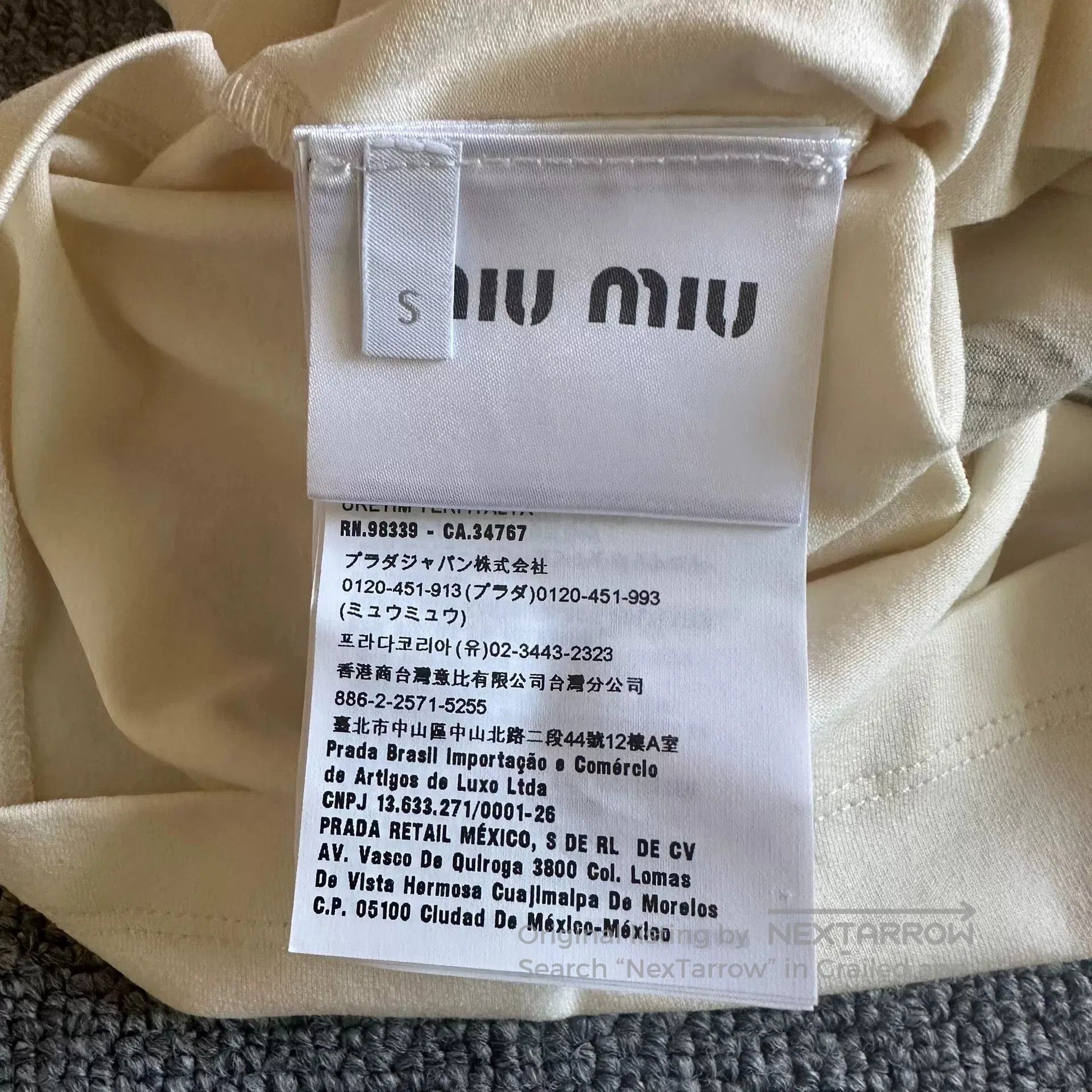 Miu Miu Miu Miu Beige Tennis Racket Short-Sleeve T-Shirt. Size S / US 4 / IT 40 - 4 Thumbnail