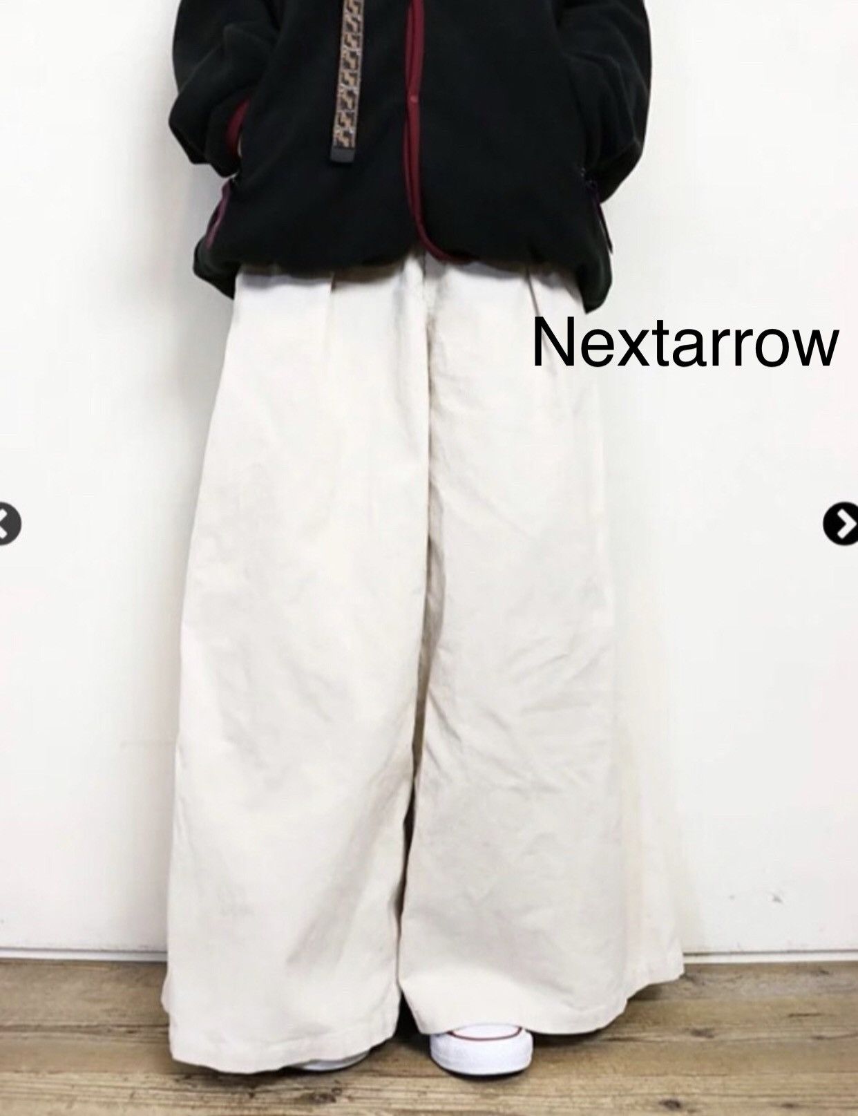 Kapital Kapital corduroy wide leg diagonal cut, pleated wide pants Size 26" / US 2 / IT 38 - 2 Thumbnail