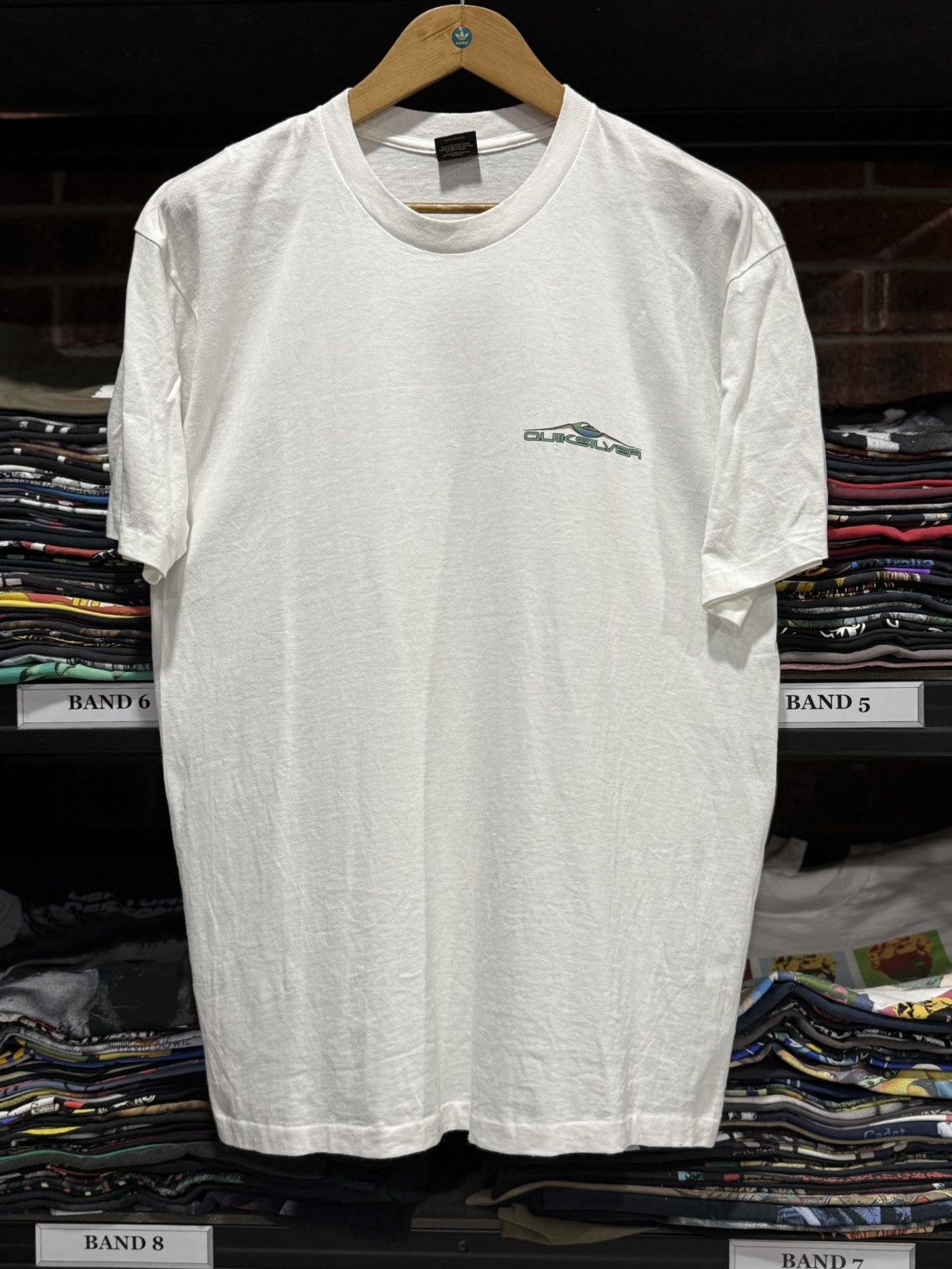 Quiksilver × Vintage Vintage 90s Quiksilver Surfboard Single Stitches Tee Size US L / EU 52-54 / 3 - 5 Thumbnail
