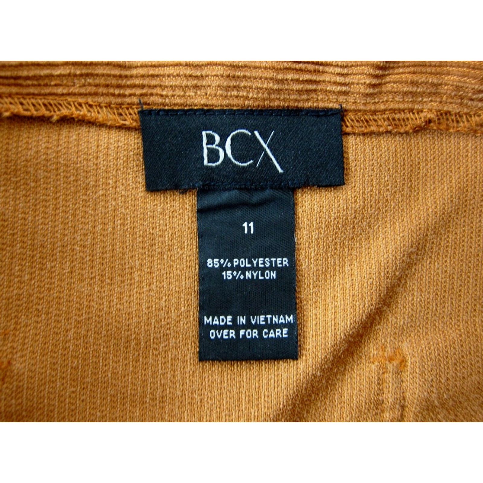 Vintage NWT BCX Paprika Brown Corduroy Button Down Back Pocket Mini Skirt Women L JR 11 Size 32" / US 10 / IT 46 - 4 Thumbnail