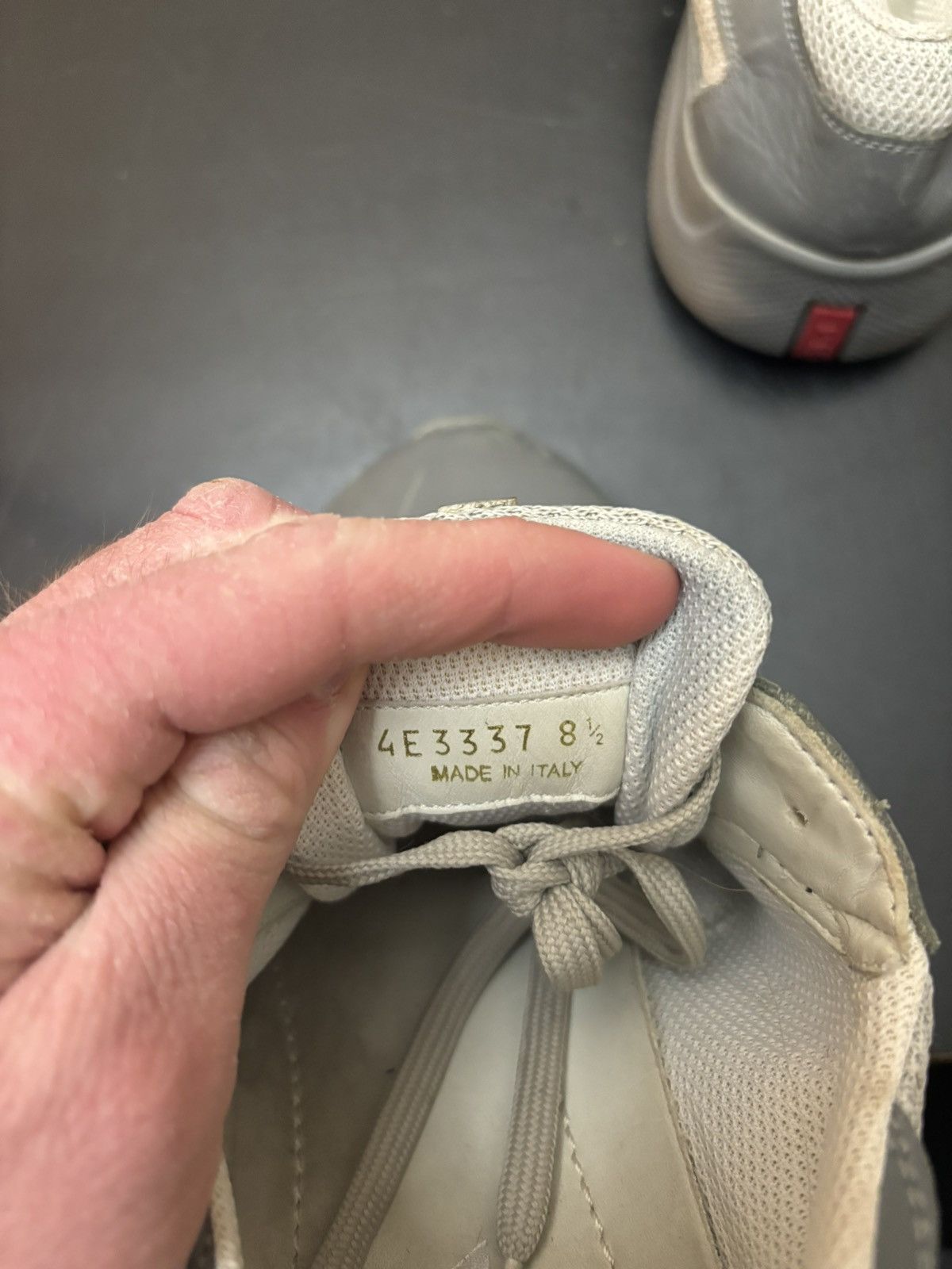 Prada Prada America’s Cup Retro Leather Sneakers Grey Size US 8.5 / EU 41-42 - 8 Thumbnail