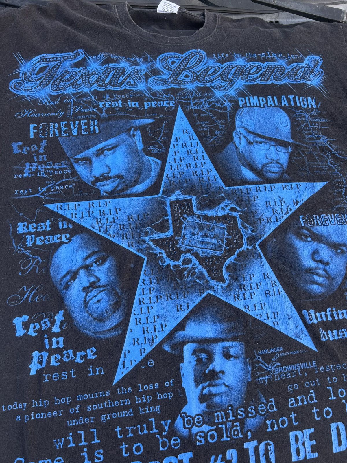 Vintage Vintage Texas Legend DJ Screw Fat Pat Pimp C Big Moe H.A.W.K Size US XXL / EU 58 / 5 - 2 Thumbnail
