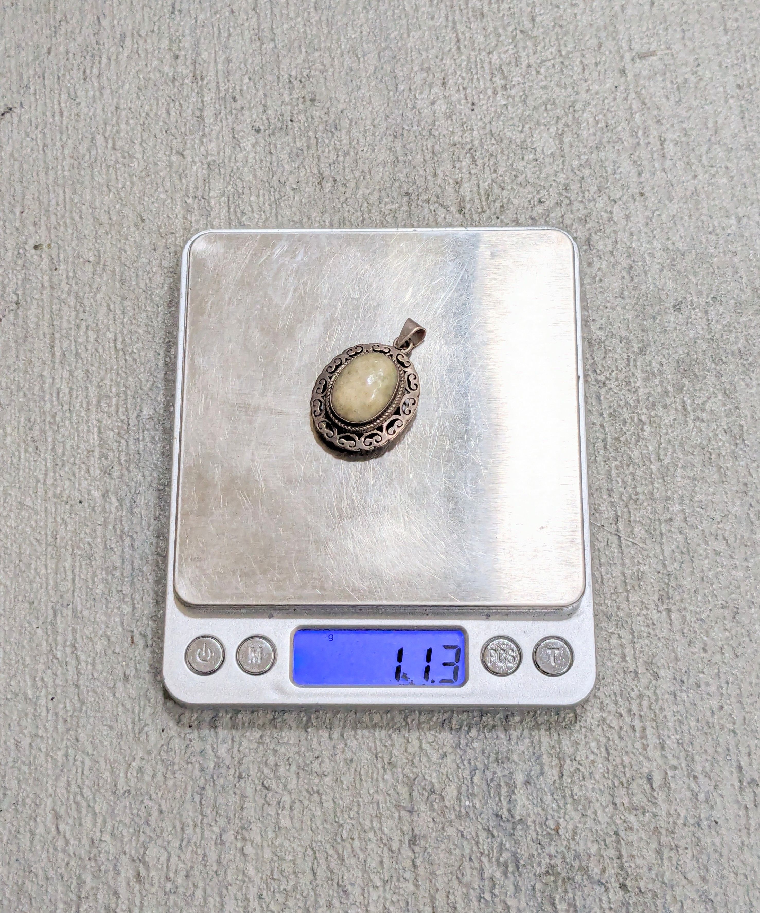Jewelry × Vintage Sterling Silver Pendant Quartz Oval Modern Size ONE SIZE - 13 Thumbnail