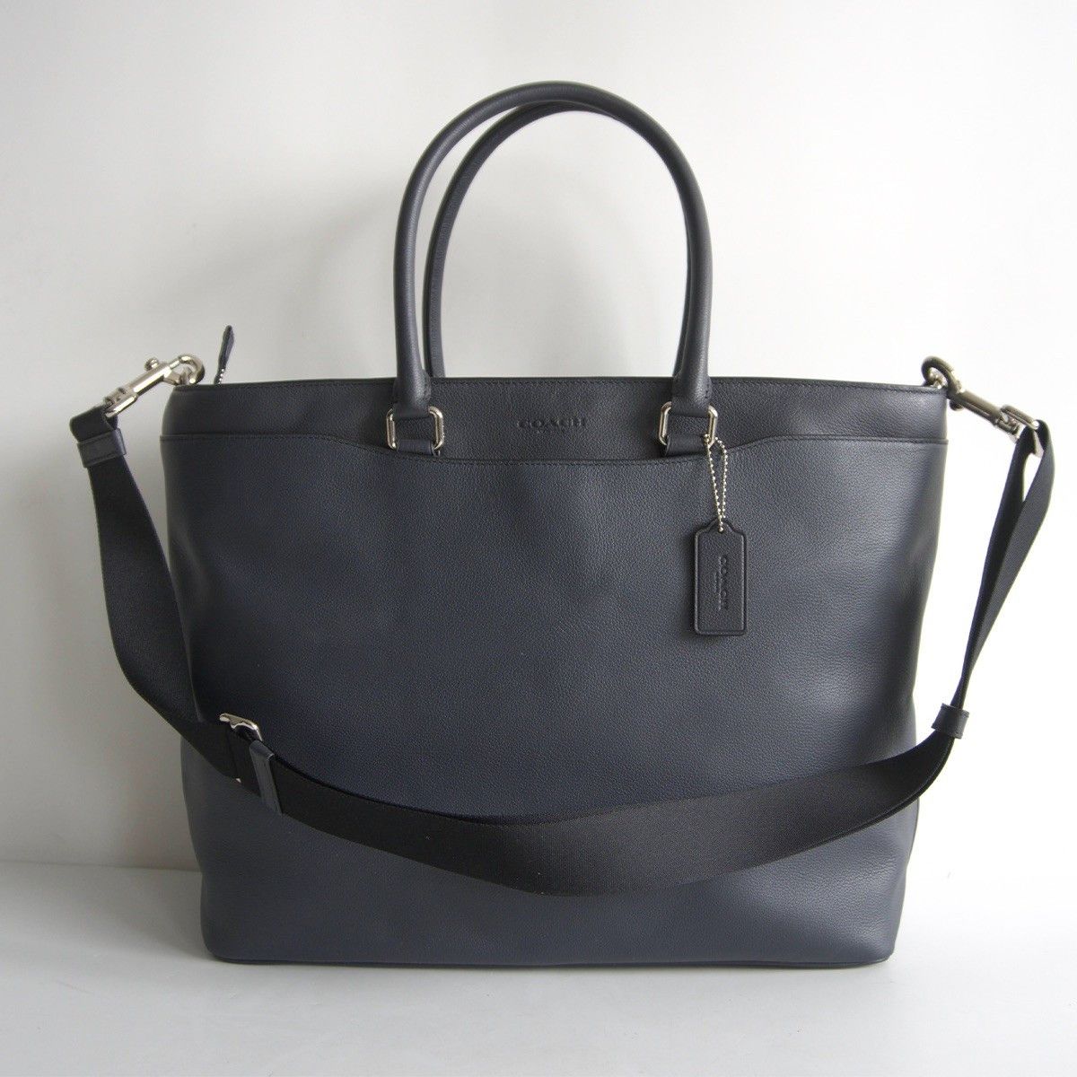 Coach Coach 2-way Leather Tote Bag Blue | Grailed