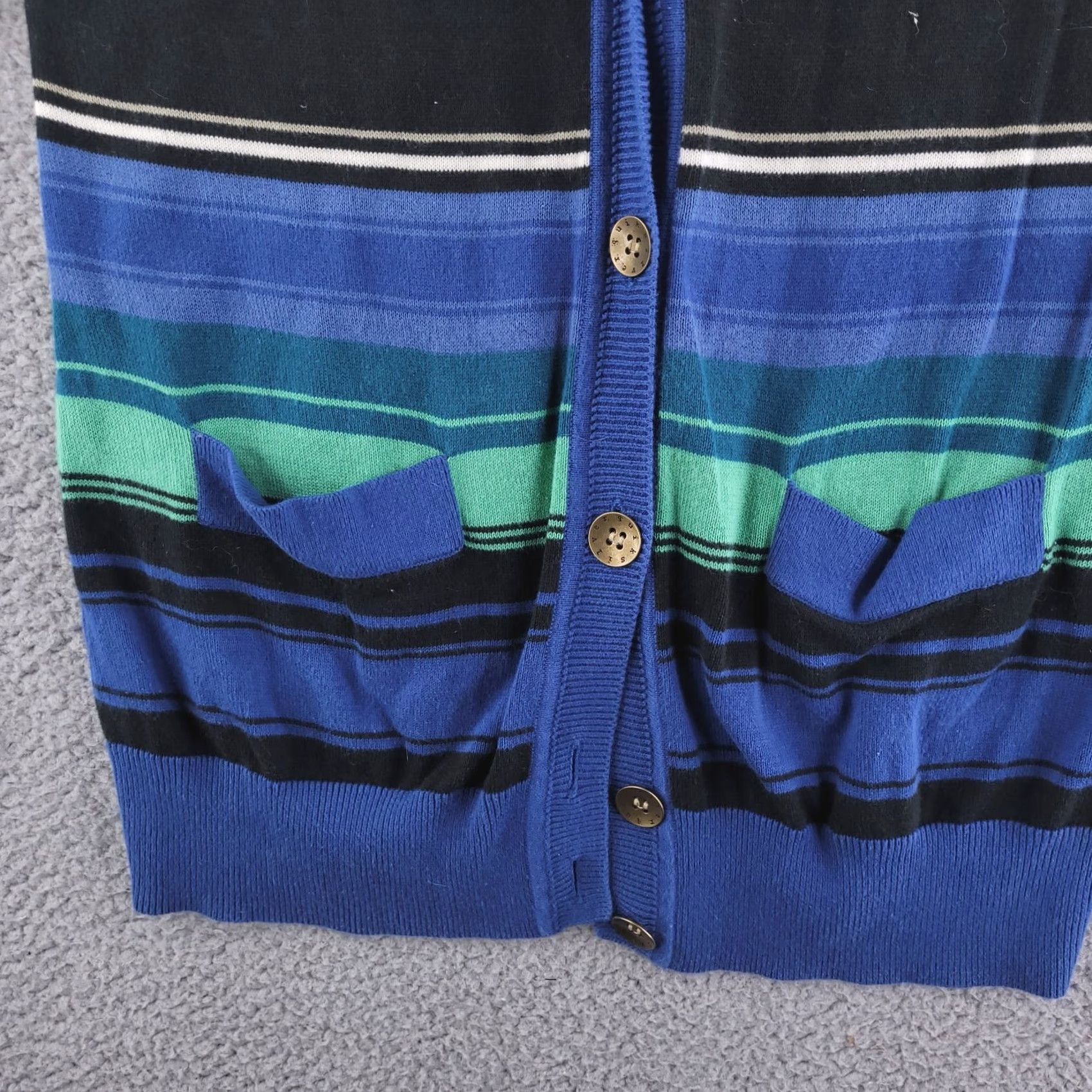 Quiksilver Quiksilver Cardigan Sweater Womens Small Knit Button Front Stripe Multicolor Colorful Long Sleeve Size S / US 4 / IT 40 - 5 Thumbnail