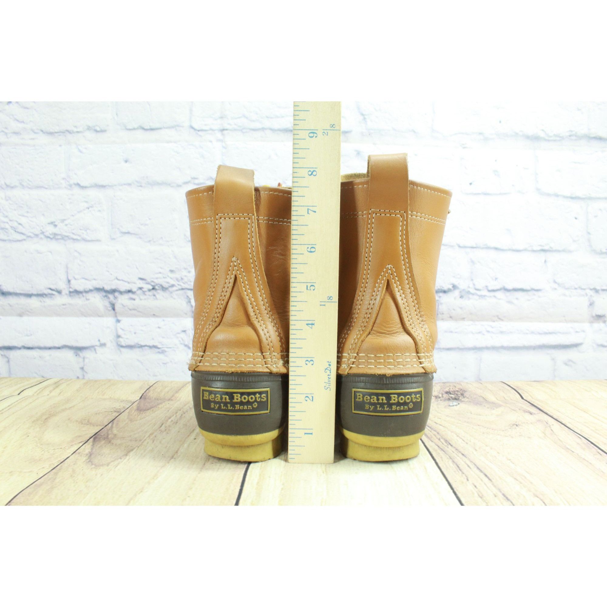 L.L. Bean × Leather LL Bean Women's Unlined Brown Leather Duck Boots Size US 6 / IT 36 - 7 Thumbnail