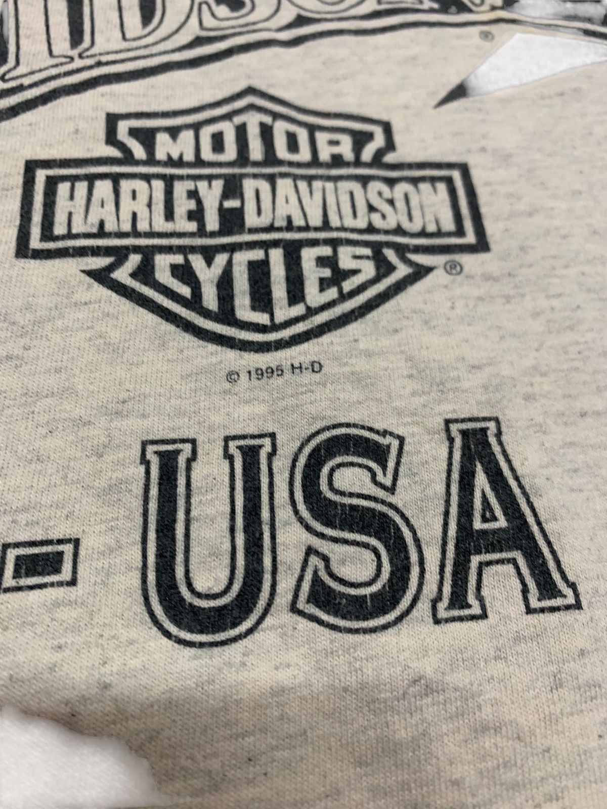 Harley Davidson × Vintage Vtg 1995 Harley Davidson T-shirt 1934 Vld Motorcycle Size US L / EU 52-54 / 3 - 4 Thumbnail