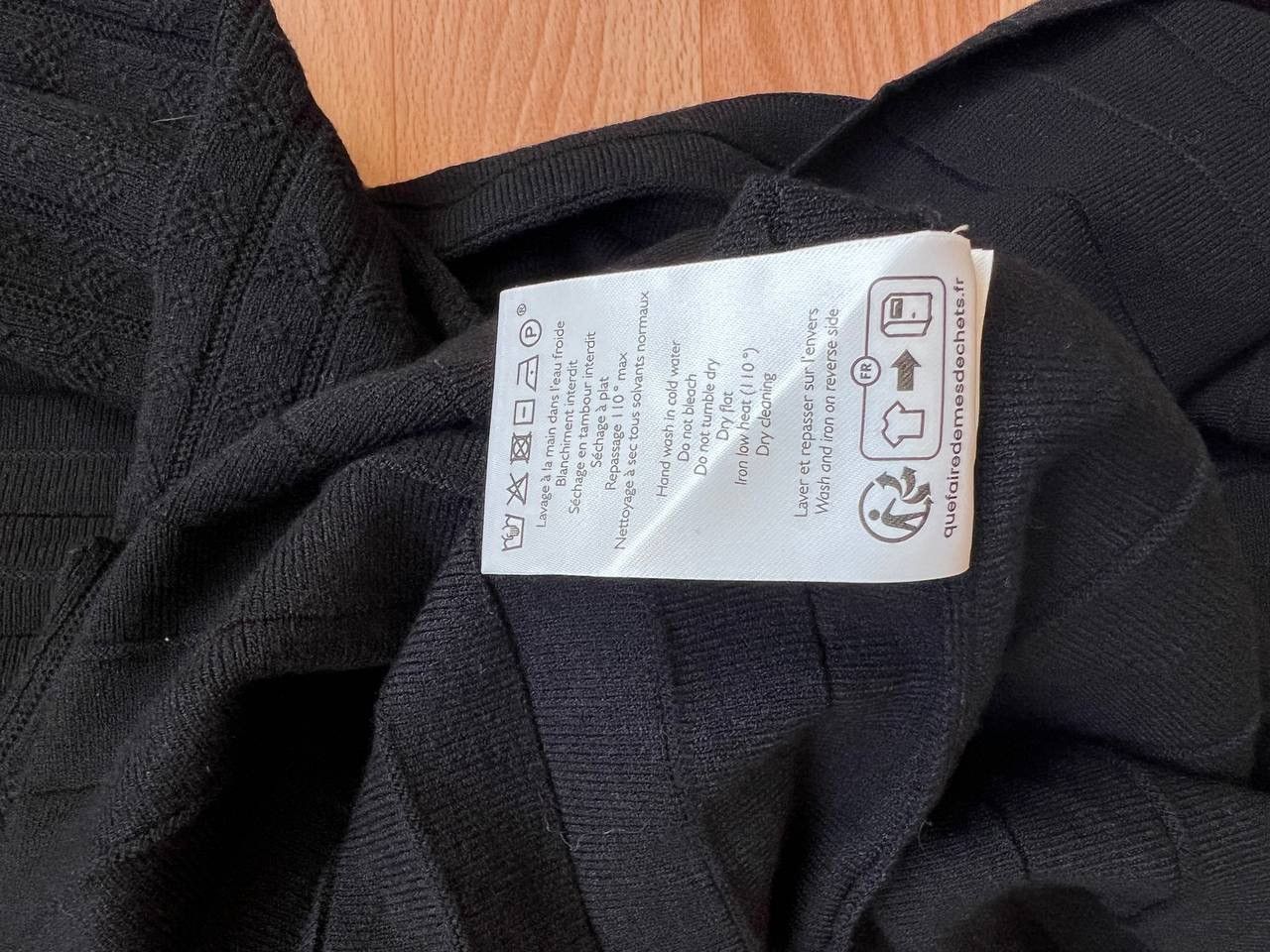 Sezane SEZANE PARIS RARE BLACK VISCOSE SOLID EVENING MID DRESS SZ L Size L / US 10 / IT 46 - 8 Thumbnail