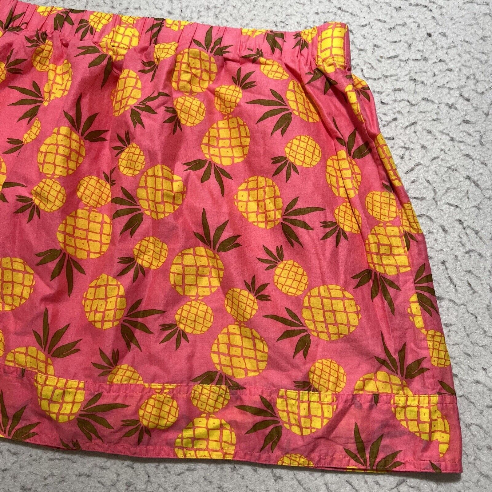 J.Crew J. Crew Printed Cotton Mini Skirt Pineapple Pattern Hot Pink Size 32" / US 10 / IT 46 - 9 Thumbnail