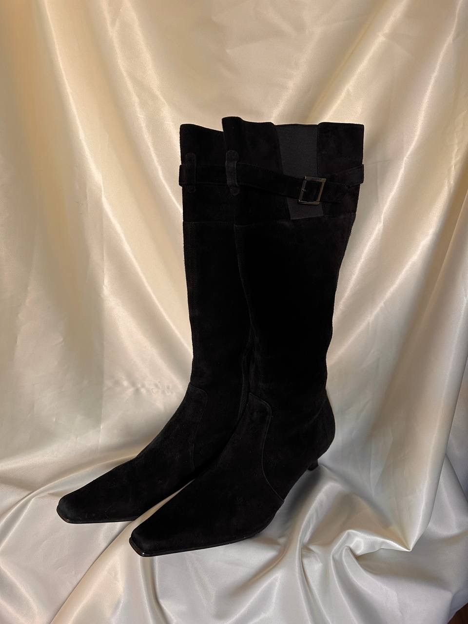 Vintage Vintage suede black kitten heels boots Size US 8.5 / IT 38.5 - 1 Thumbnail
