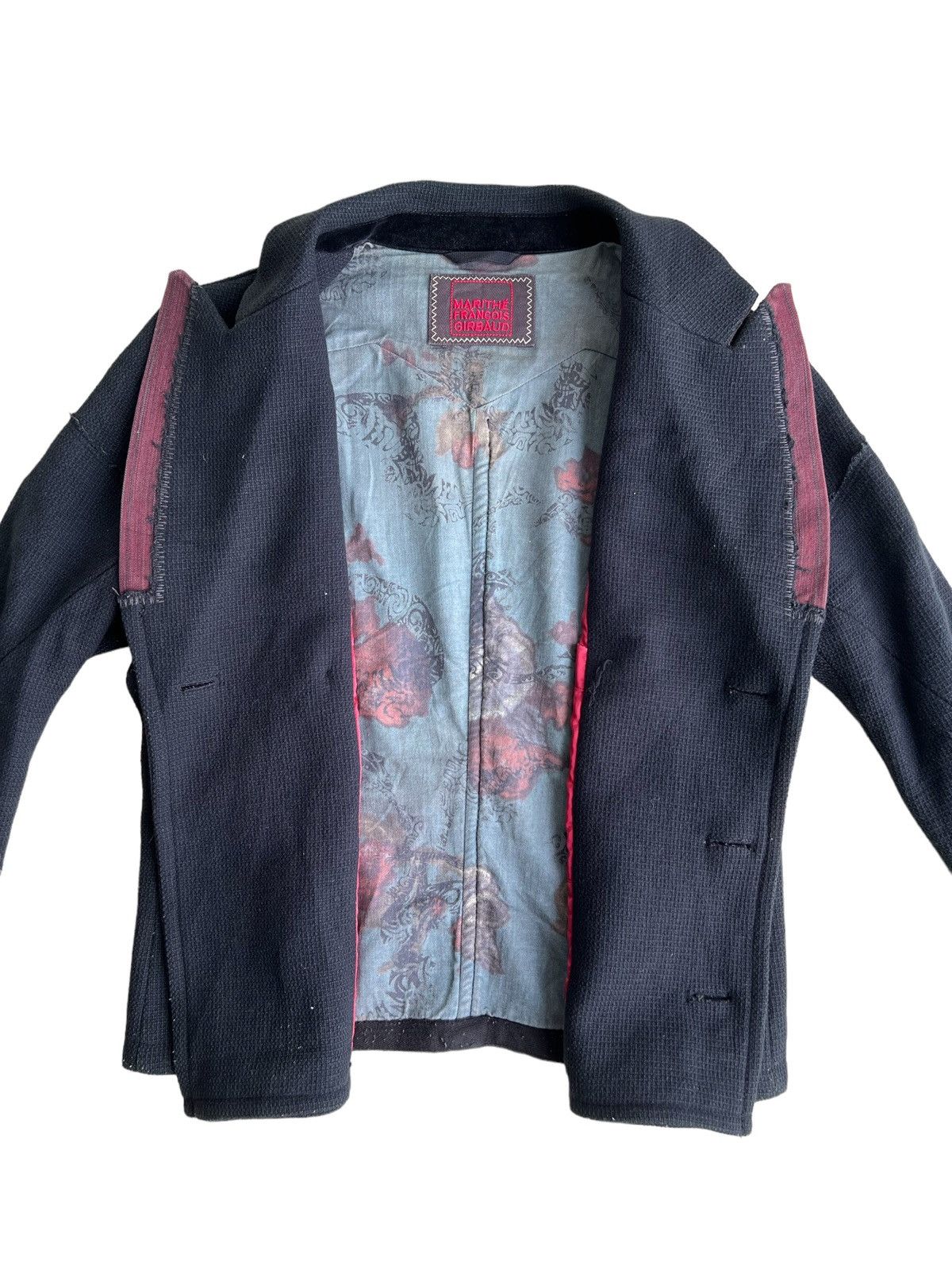 If Six Was Nine 1990s MFG Overprinted Witch Double Breast Biker Jacket Size US M / EU 48-50 / 2 - 2 Thumbnail