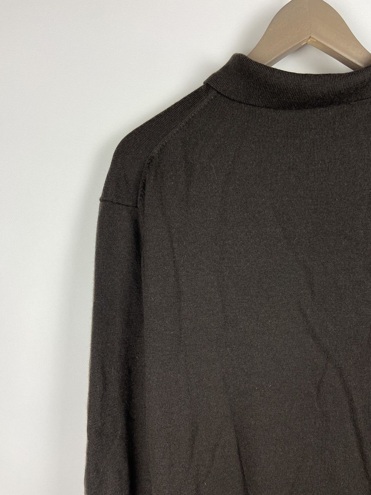 Balmain × Vintage Vintage Balmain Sweatshirt Collared Button Long Sleeve Wool Size US XL / EU 56 / 4 - 17 Thumbnail