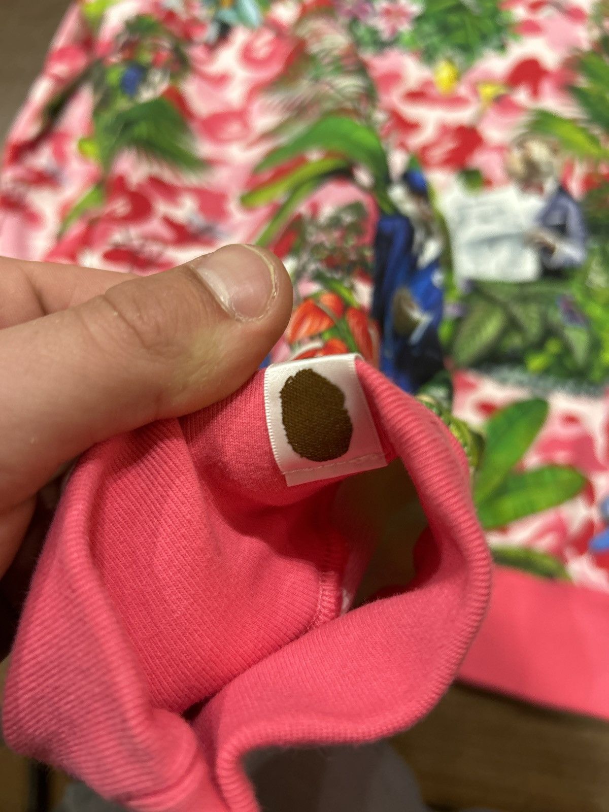 Bape Bape X Monkey 47 Pullover Hoodie Pink Size US XL / EU 56 / 4 - 3 Thumbnail