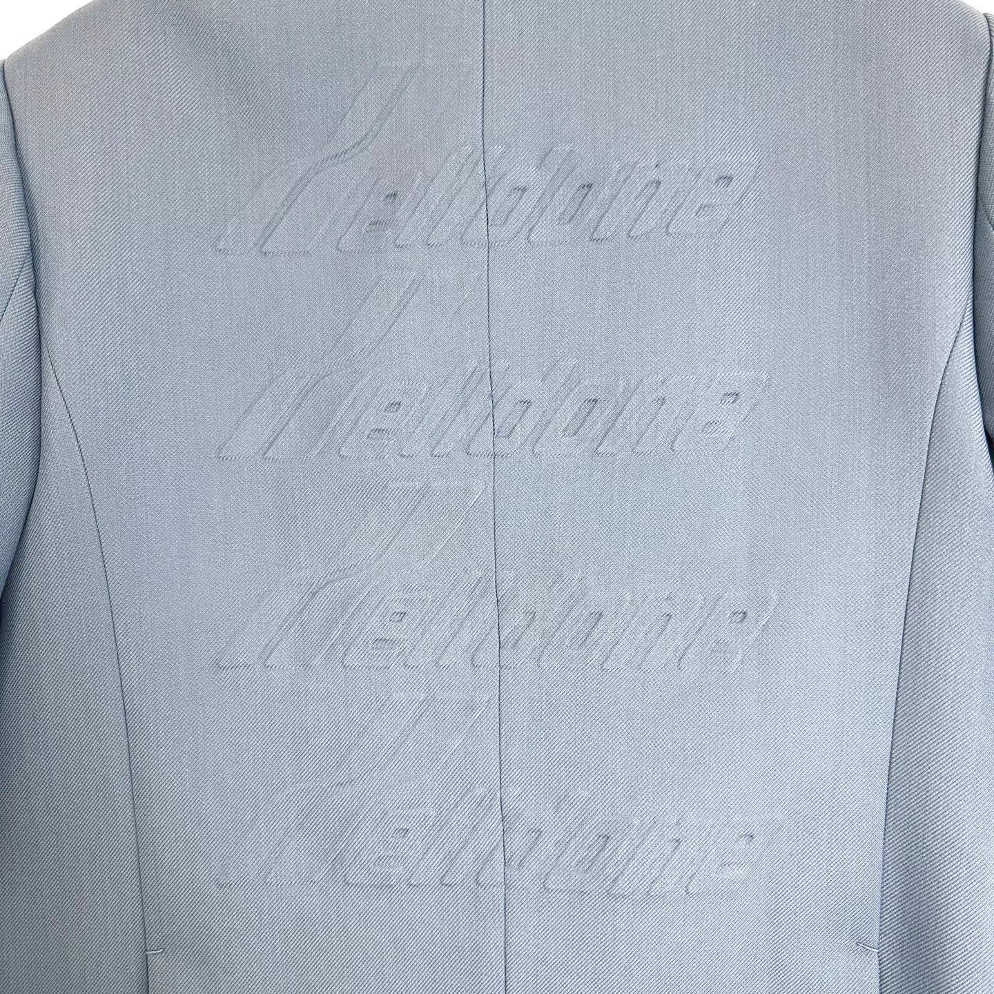 WE11DONE We11done Blue Back Embossed Logo Lapel Blazer K12 Size US XS / EU 42 / 0 - 7 Thumbnail