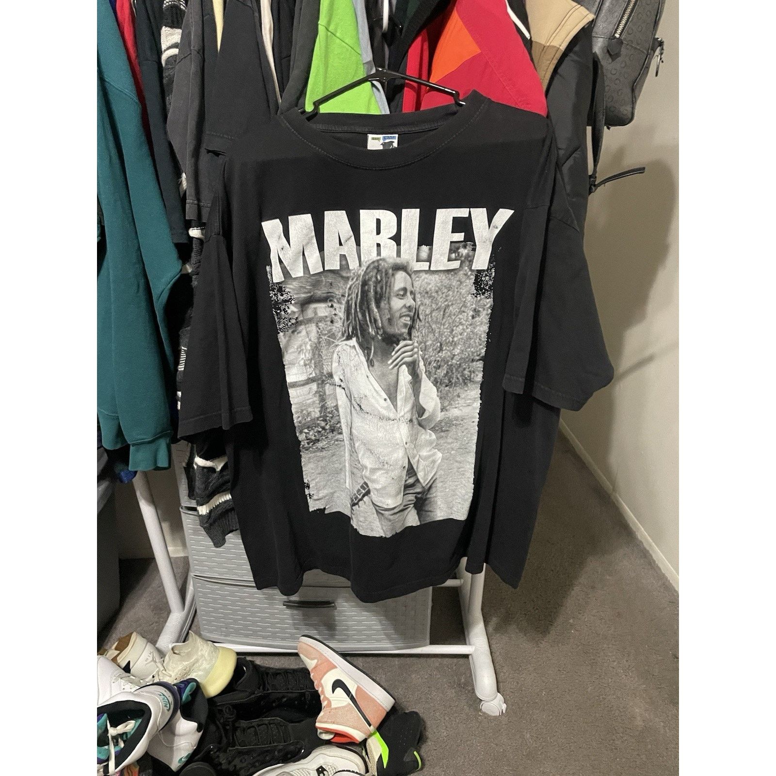 Gildan Size 3XL-VTG Bob Marley Phat Doc AOP T Shirt Reggae Band Tee Size US XXL / EU 58 / 5 - 1 Thumbnail