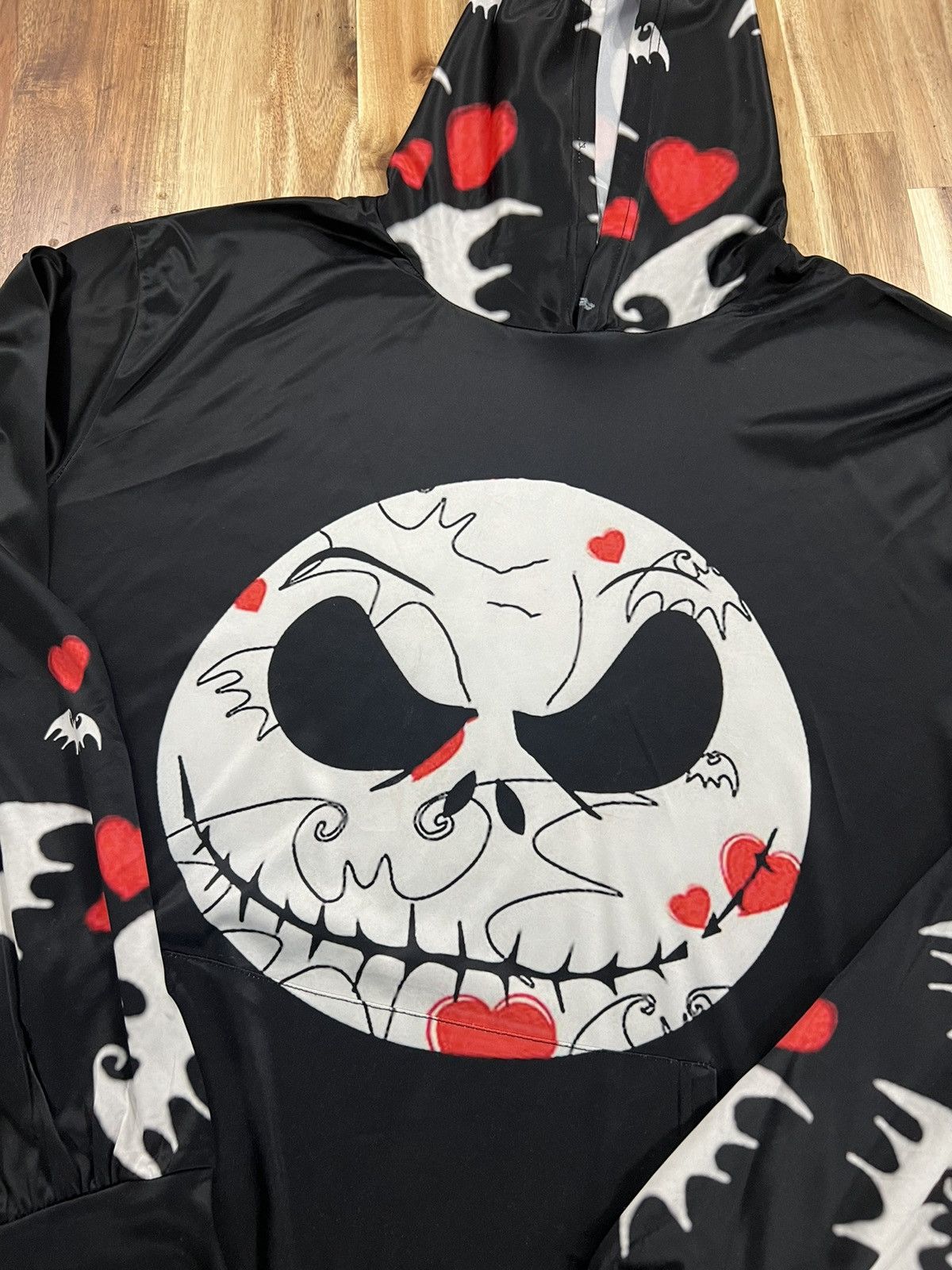 Japanese Brand × Vintage Jack Skellington Hoodies Size US XXL / EU 58 / 5 - 2 Thumbnail