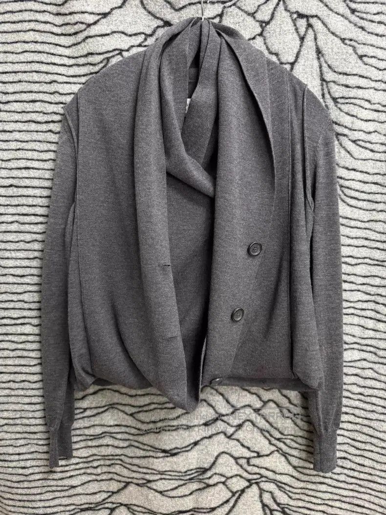 Maison Margiela maison margiela Double Layer Folded Wool Cardigan Size US S / EU 44-46 / 1 - 5 Thumbnail