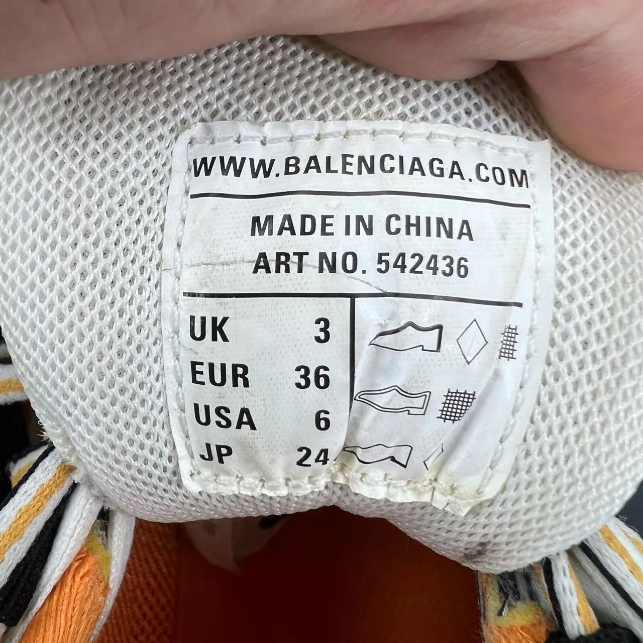 Balenciaga Balenciaga Track White Orange 36 New Worn Once Original Box Size US 6 / IT 36 - 8 Thumbnail