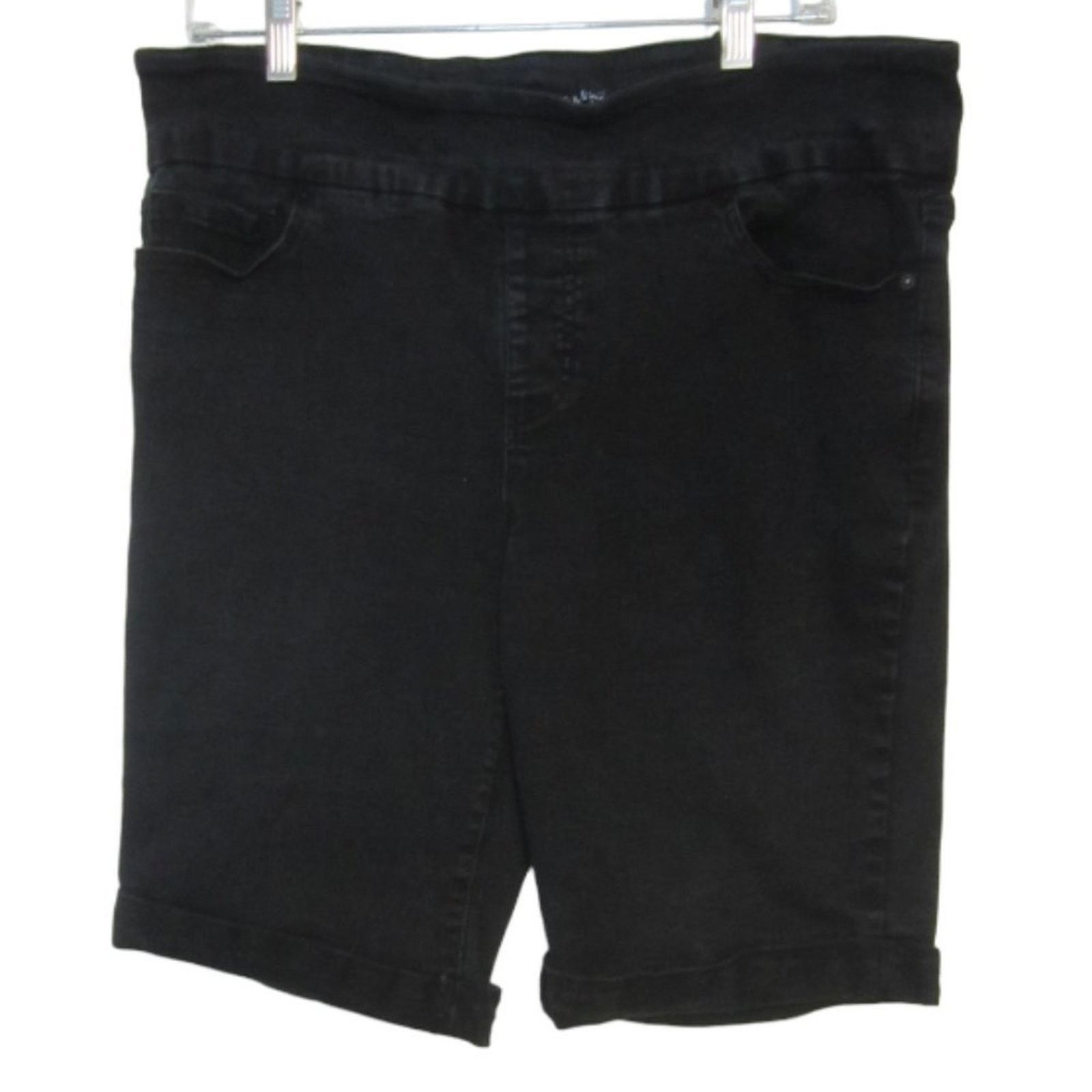 Other Black Denim Bermuda Shorts Terra & Sky Size 0X (14W) Stretch Size 38" / US 16 / IT 52 - 2 Thumbnail