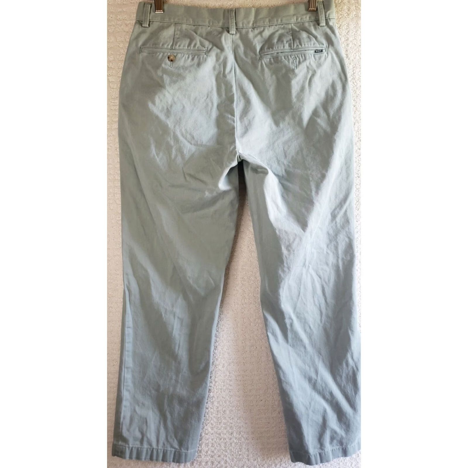 Polo Ralph Lauren Polo Ralph Lauren Men's Mint Green Chino Pants Slacks Flat Front Sz 32x32 29.5" Regular Straight Classic Fit Vintage: No Size US XS / EU 42 / 0 - 5 Thumbnail