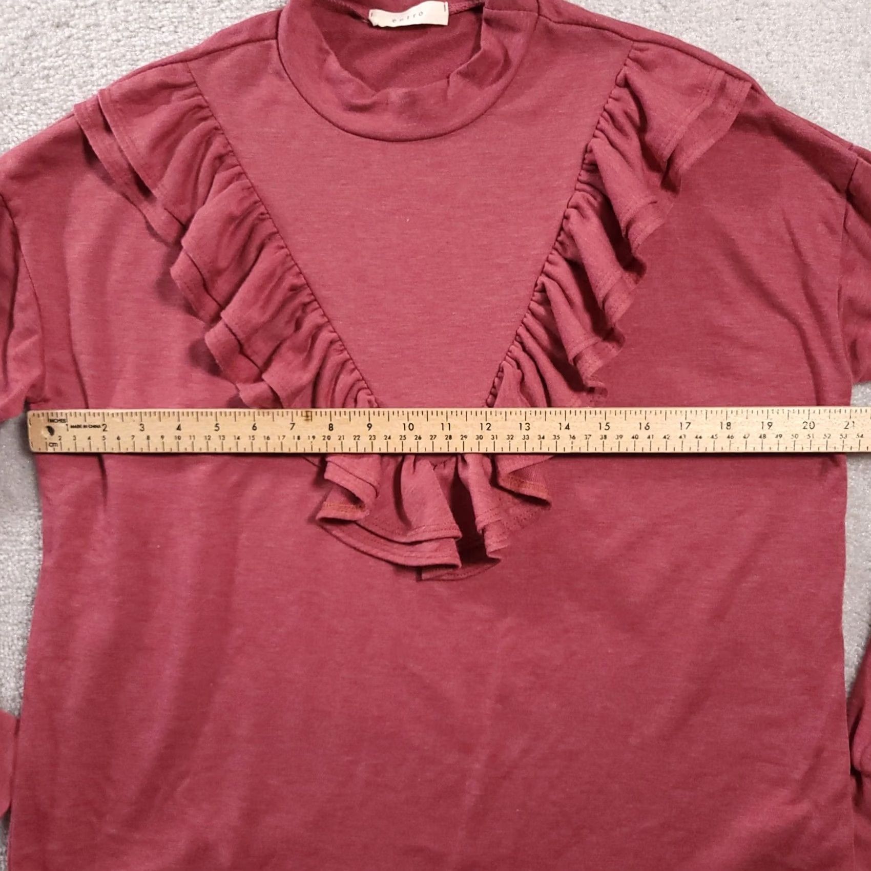 Pinko VINTAGE Entro Shirt Womens Small Pink Long Sleeve Stretch Mock Neck Pullover USA Made Bohemian Size S / US 4 / IT 40 - 4 Thumbnail