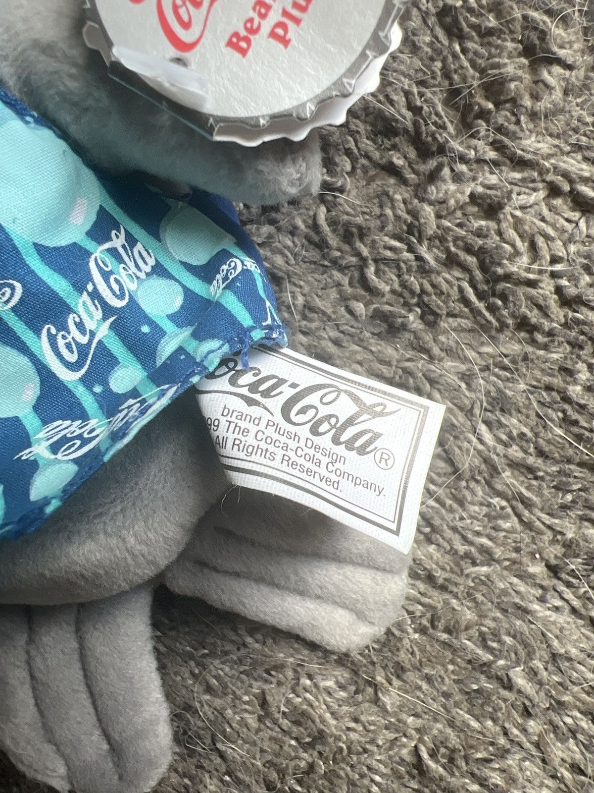 Coca Cola 1999 Coca-Cola Seal In Striped Vest And Knit Cap Plush Size ONE SIZE - 6 Thumbnail