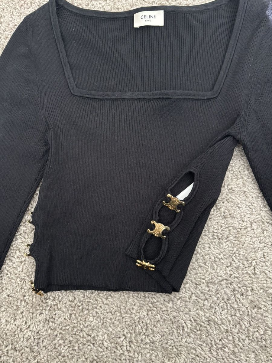 Celine Celine long sleeve top Size M / US 6-8 / IT 42-44 - 2 Thumbnail