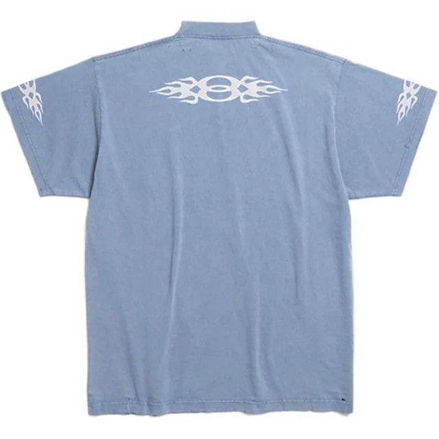 Balenciaga o1mt1gz0226 Burning Unity T-Shirt Oversized In Blue Size US S / EU 44-46 / 1 - 2 Thumbnail