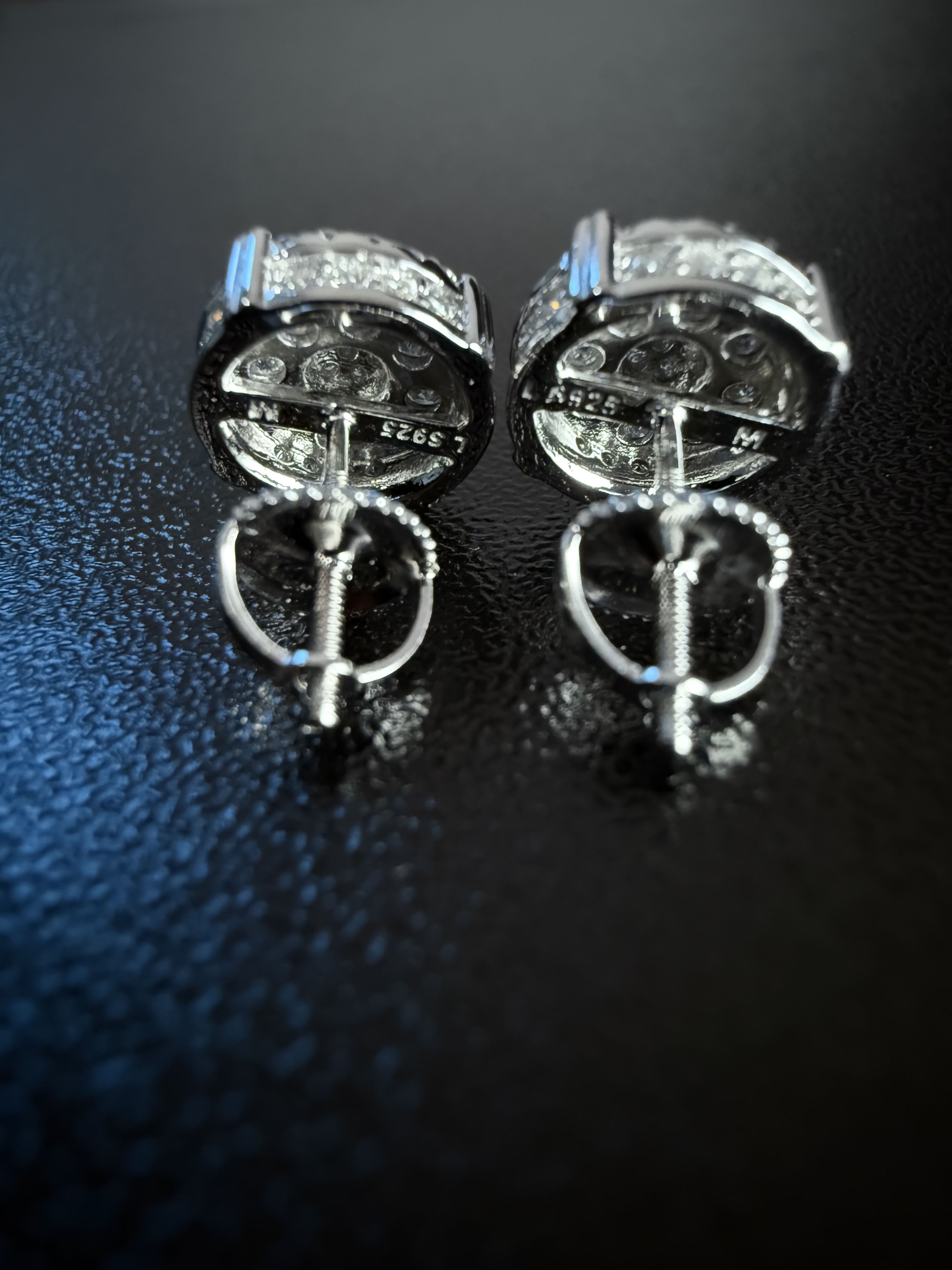 Other Silver Half Snowball's Moissanite Mens Earrings Size ONE SIZE - 14 Thumbnail