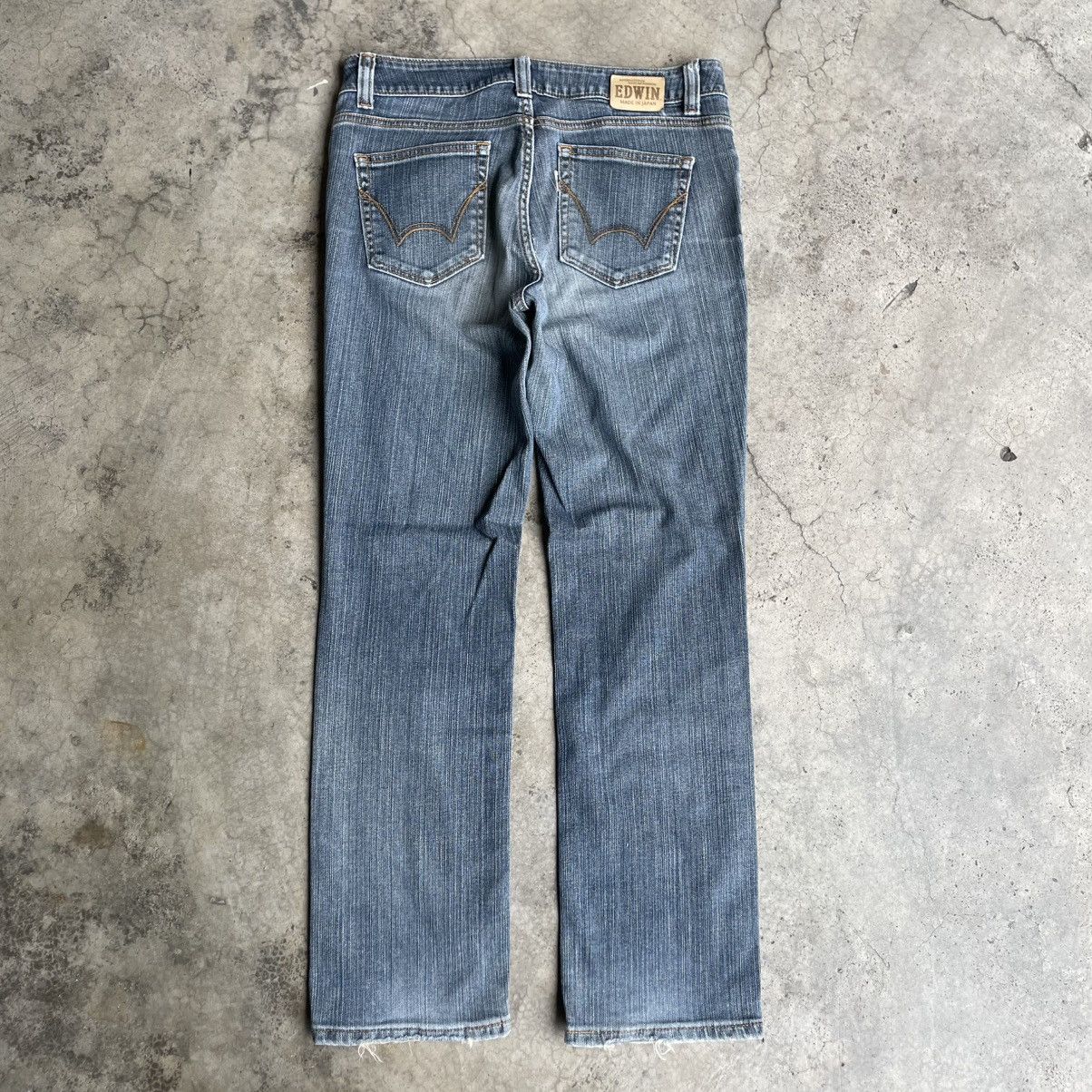 Edwin 🔥🇯🇵Vintage Edwin Stoned Washed Distress Denim Jeans Size US 31 - 4 Thumbnail