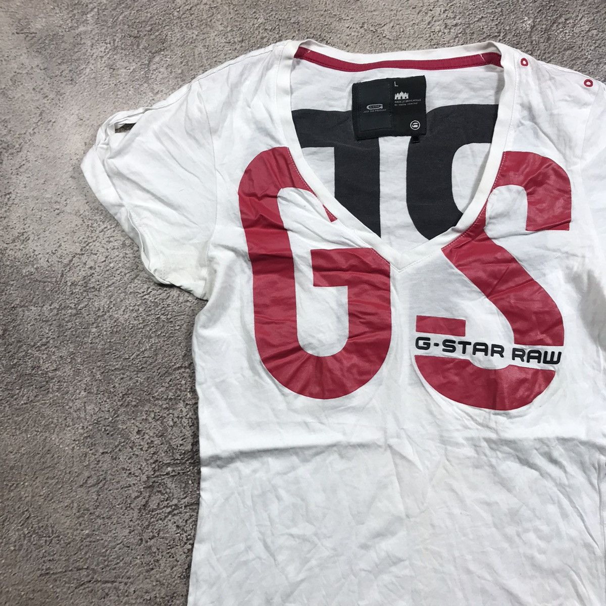 Vintage Vintage Y2K G-Star Graphic Tee Sun Faded Streetwear Baggy L Size L / US 10 / IT 46 - 2 Thumbnail