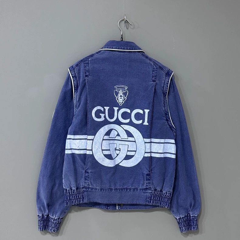 Gucci Gucci Patch banana back logo denim cotton jacket Size US S / EU 44-46 / 1 - 4 Thumbnail