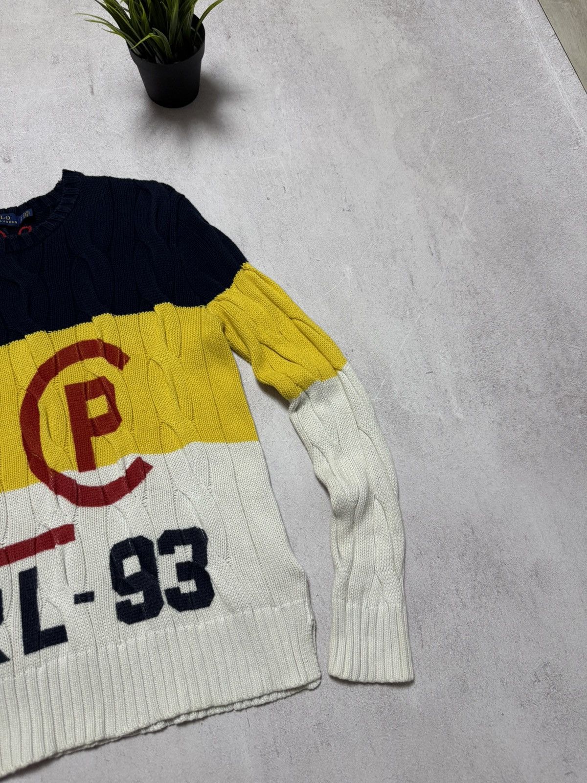 Polo Ralph Lauren Polo Ralph Lauren RL-93 Sweater Knit Big Logo Rare Size US S / EU 44-46 / 1 - 3 Thumbnail