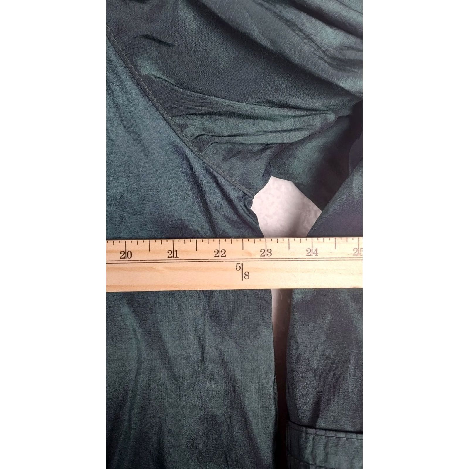 Vintage Degrees Womens XXL Green Double Breasted Trench Coat Long Wool Blend Jacket 1X Size XL / US 12-14 / IT 48-50 - 7 Thumbnail