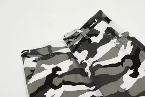 Designer × Vintage camo baggy pattern flared cargo pants Size US 32 / EU 48 - 4 Thumbnail