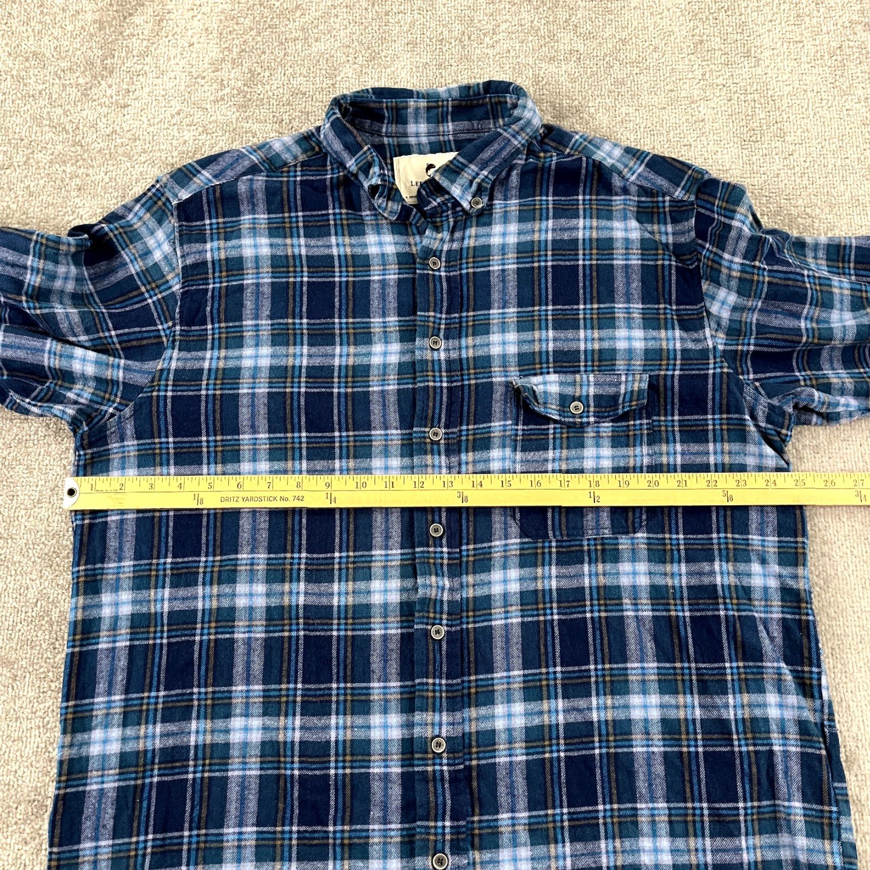 Lee VINTAGE Lee Valley Men's Flannel Shirt XL Blue Plaid Button-Down Ireland Casual Winter Size US XL / EU 56 / 4 - 5 Thumbnail