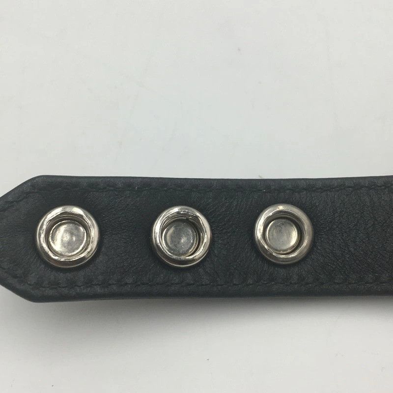 NO US TARIFF! CHROME HEARTS 3 BUTTON 2 SNAP LEATHER BRACELET