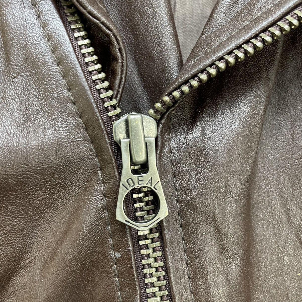 Japanese Brand × Leather Japanese Brand Leather Jacket Zip Ideal Size S / US 4 / IT 40 - 3 Thumbnail
