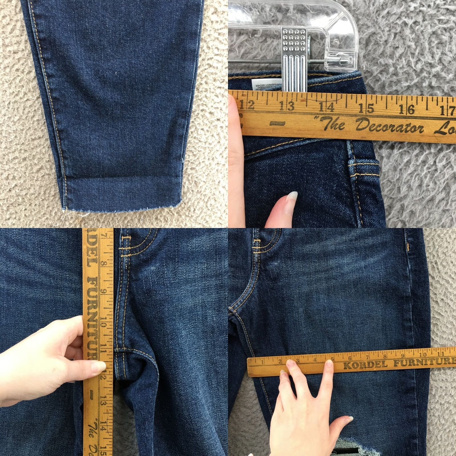Old Navy Old Navy Jeans Womens 6 Straight Leg 30x28 Blue Denim Distressed Zip Size 28" / US 6 / IT 42 - 8 Thumbnail